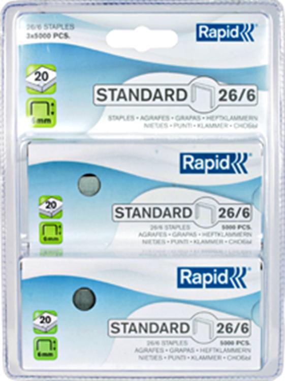 Rapid 1068460 - 26 grapas de 6 mm estándar 26 grapas de 6 mm estándar | 1 pieza