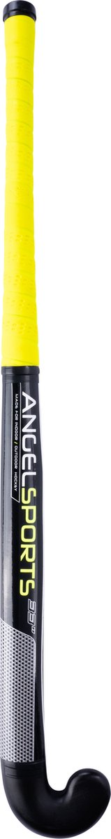 Engelhart hockeystick 33” – kunststof straathockeystick geel – slijtvaste indoor outdoor hockey stick – voor training en recreatief spel – - afbeelding 1