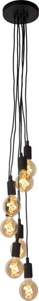 Lucide fix - lampada a sospensione - 7xe27 - nero