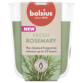 Bolsius scented glass 80 73 true scents rosemary | 3 pieces