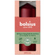 Candela a colonna Bolsius 120 58 rosso metallizzato | 6 pezzi