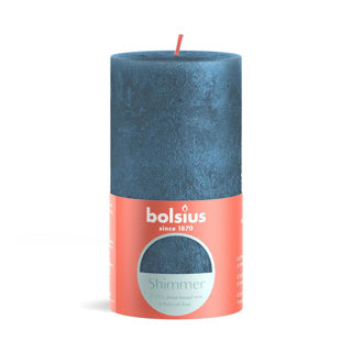 Bolsius Stub Vela rústica 13 x 6.8 cm Blue azul