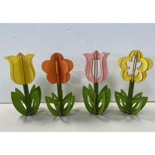 Flores de pie 21 cm 4 piezas