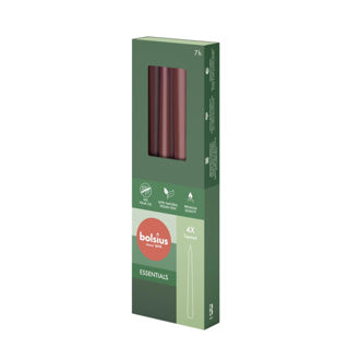 Bolsius gotische kaarsen 4 stuks velvet red