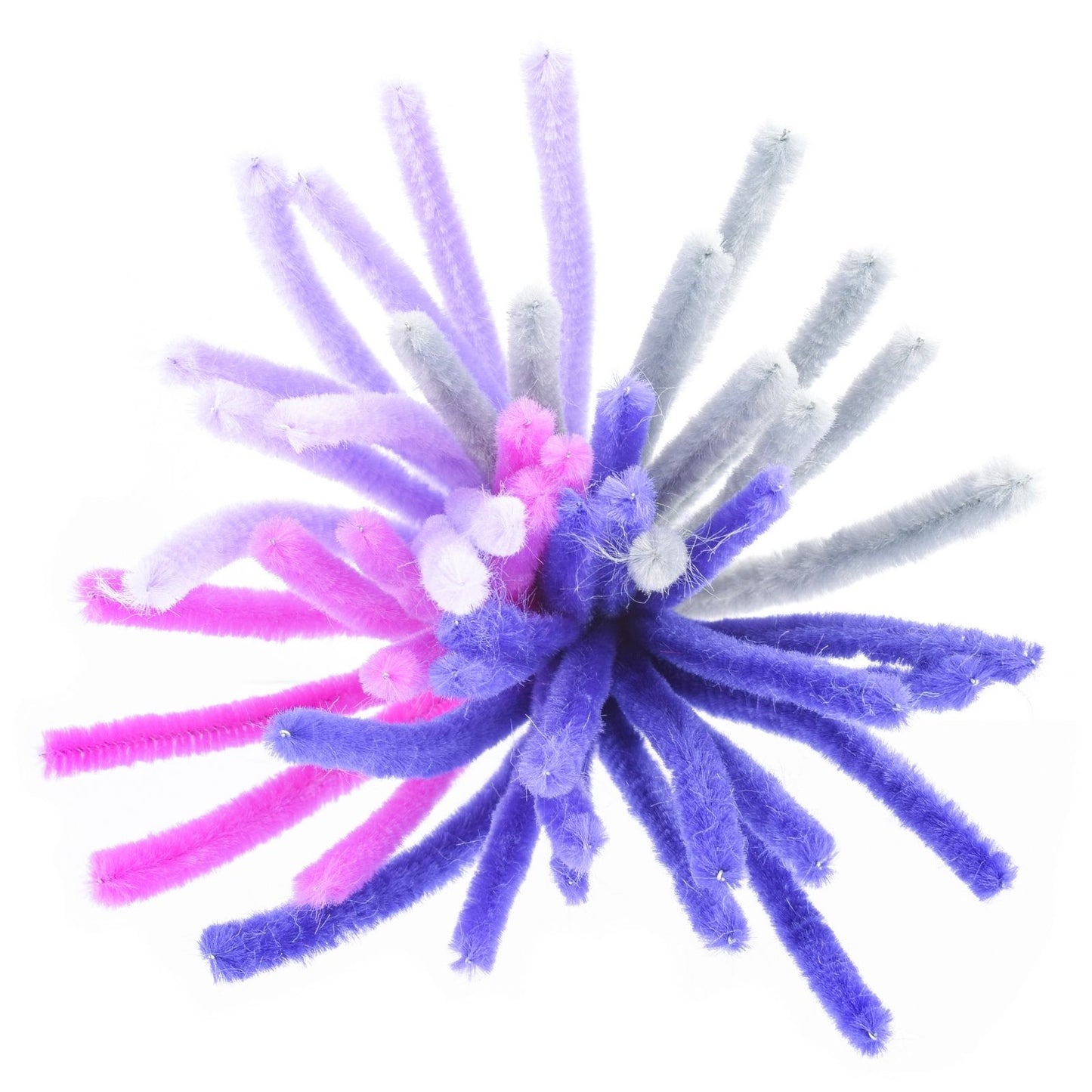 Vaessen creative • hilos de chenilla 6mm 50 uds. 30cm morado