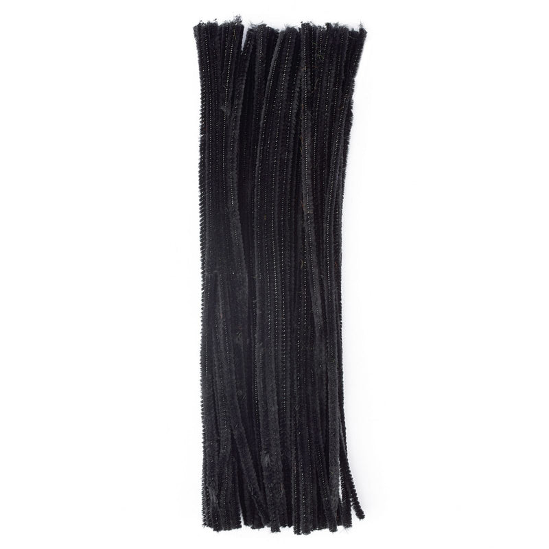 Vaessen creative • chenilledraden 6mm 50st. 30cm zwart