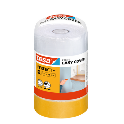 Tesa 1067564 - copertura facile perfetta + pellicola di copertura: m (33 metri x 55 | 3 pezzi