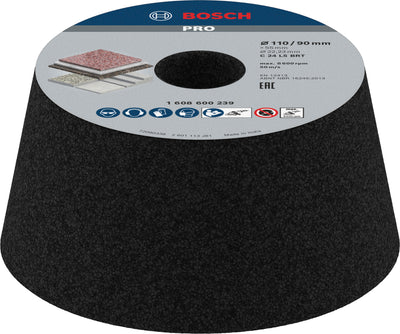 Accessori Bosch ciotola di levigatura, conica - pietra cemento 90 mm, 110 mm, 55 mm, 24 1 pz - 1608600239