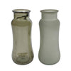 Vaas redondo groen en mat groen glas