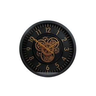 Radar Bell Vincent Black Gold Glass Metal 46x46x 8cm