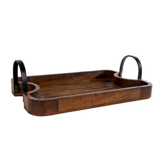 Vassoio antico marrone mango 40x25x6.5 cm