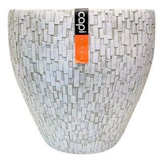 Flores macetas blancas 39 cm conjunto de 2 capi europe