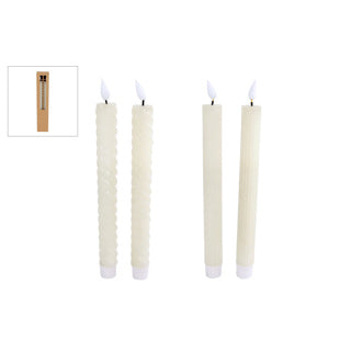 Luz de movimiento del LED de velas con Timer Ivory 2 piezas