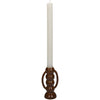 Candlestick Fine Earthenware Brown 7.4x5.5x13.7 cm