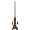 Candlestick Fine Earthenware Brown 10x4.5x21.5cm