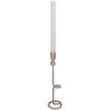 No brand kandelaar iron beige 8x8x30cm | 2 stuks - afbeelding 1