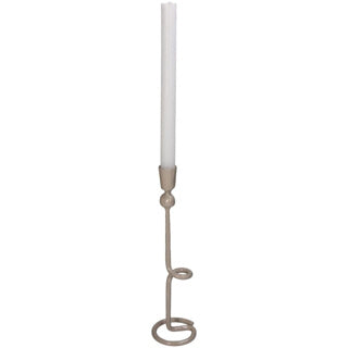 Candelabro de hierro beige 8x8x30cm