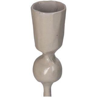 Candelabro de hierro beige 8x8x30cm