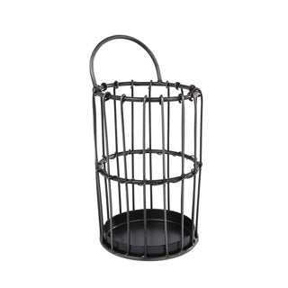 Bandeja de almacenamiento Jill Gray Metal 8x8x17cm