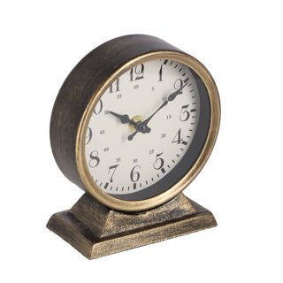 Otras marcas Metal Clock Caroline 13x6.5x15 cm de oro