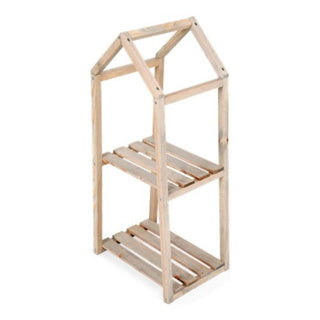 Estante de plantas con 2 capas 76 cm natural