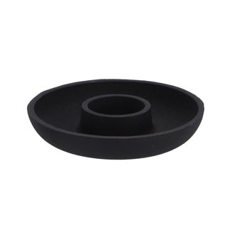 Porta di candele in alluminio nero 13.5x13.5x2,5 cm