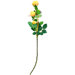 Fiore artificiale Rosa ramo giallo 76 cm