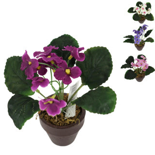 Pianta artificiale in vaso violino 16 cm 4 assorchi