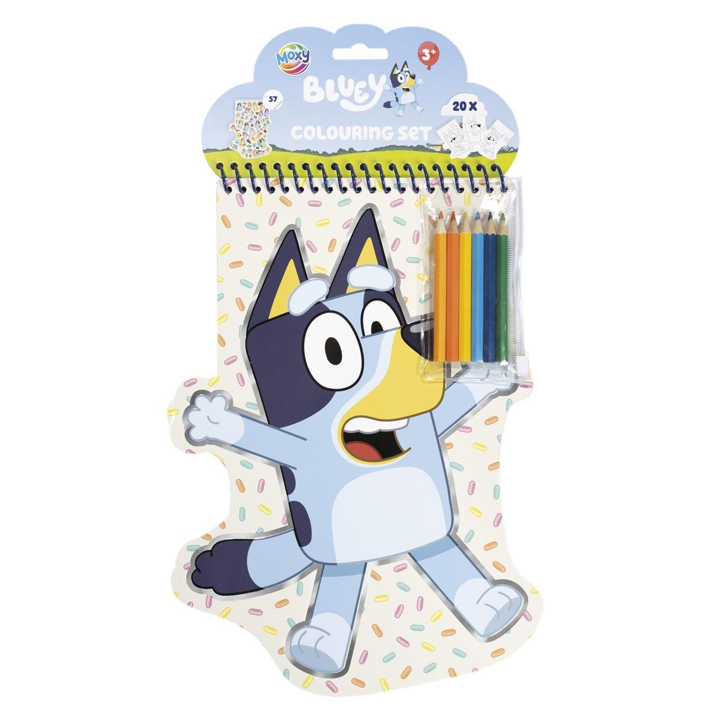 Moxy bluey vormen kleurblok, 20 vellen