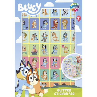 Libro di adesivi glitterati Moxy Bluey Dora a5