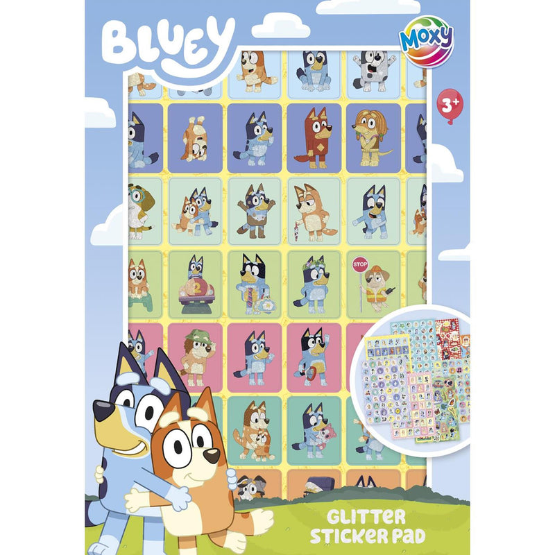 Moxy bluey dora glitter stickerboek a5