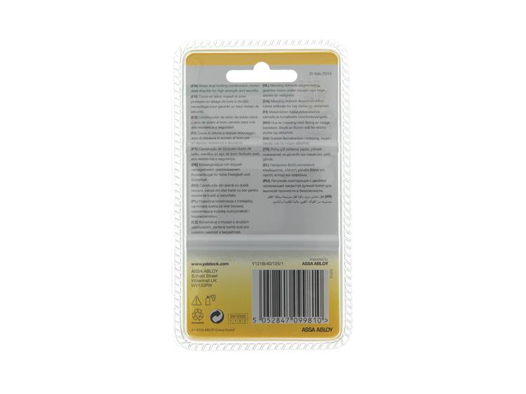 Yale 1065204 - lucchetto 40mm cromo hi | 3 pezzi