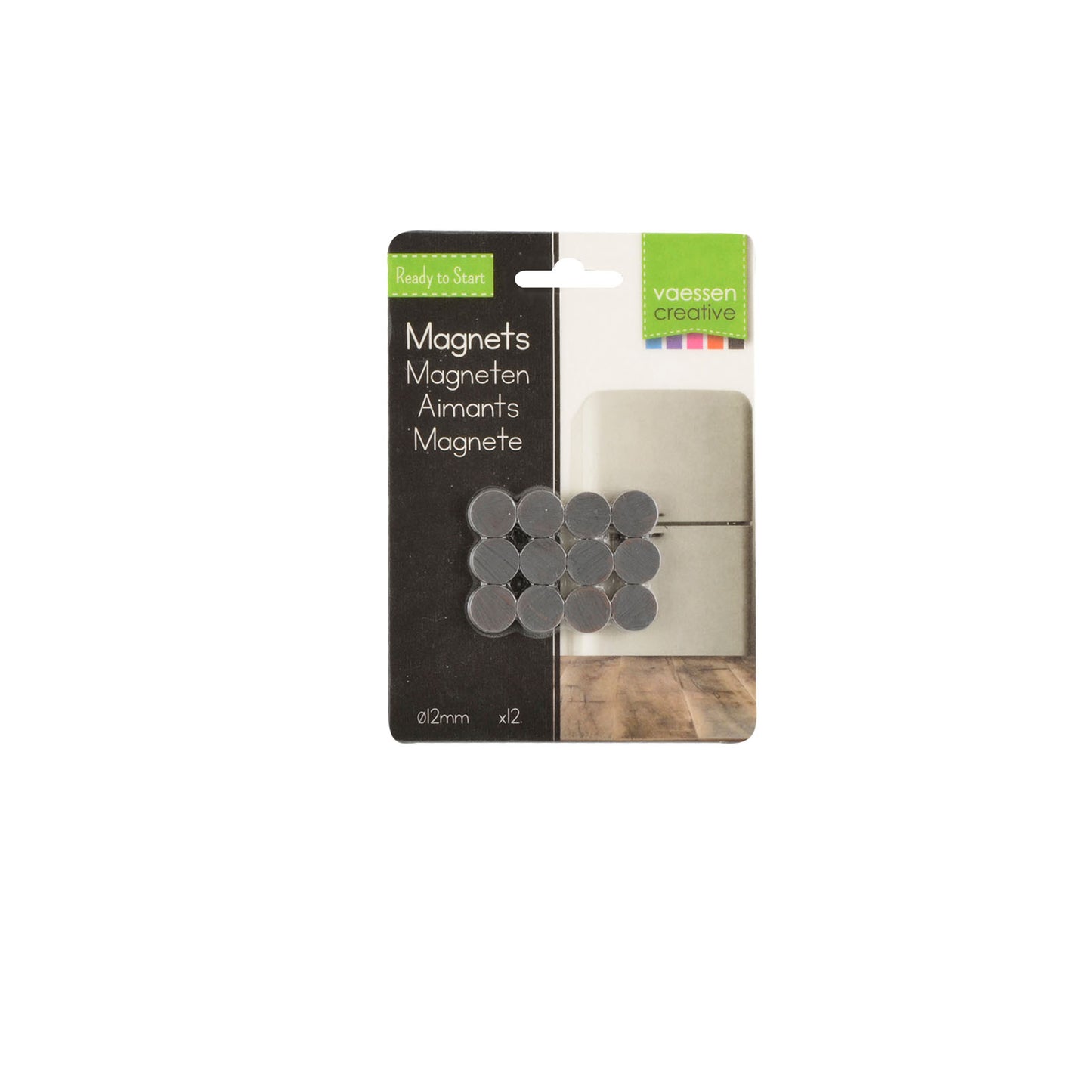 Vaessen creative • magneti ø12mmx4mm 12 pezzi