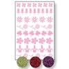 Vaessen creative • transfer + 3x glitter bloemen