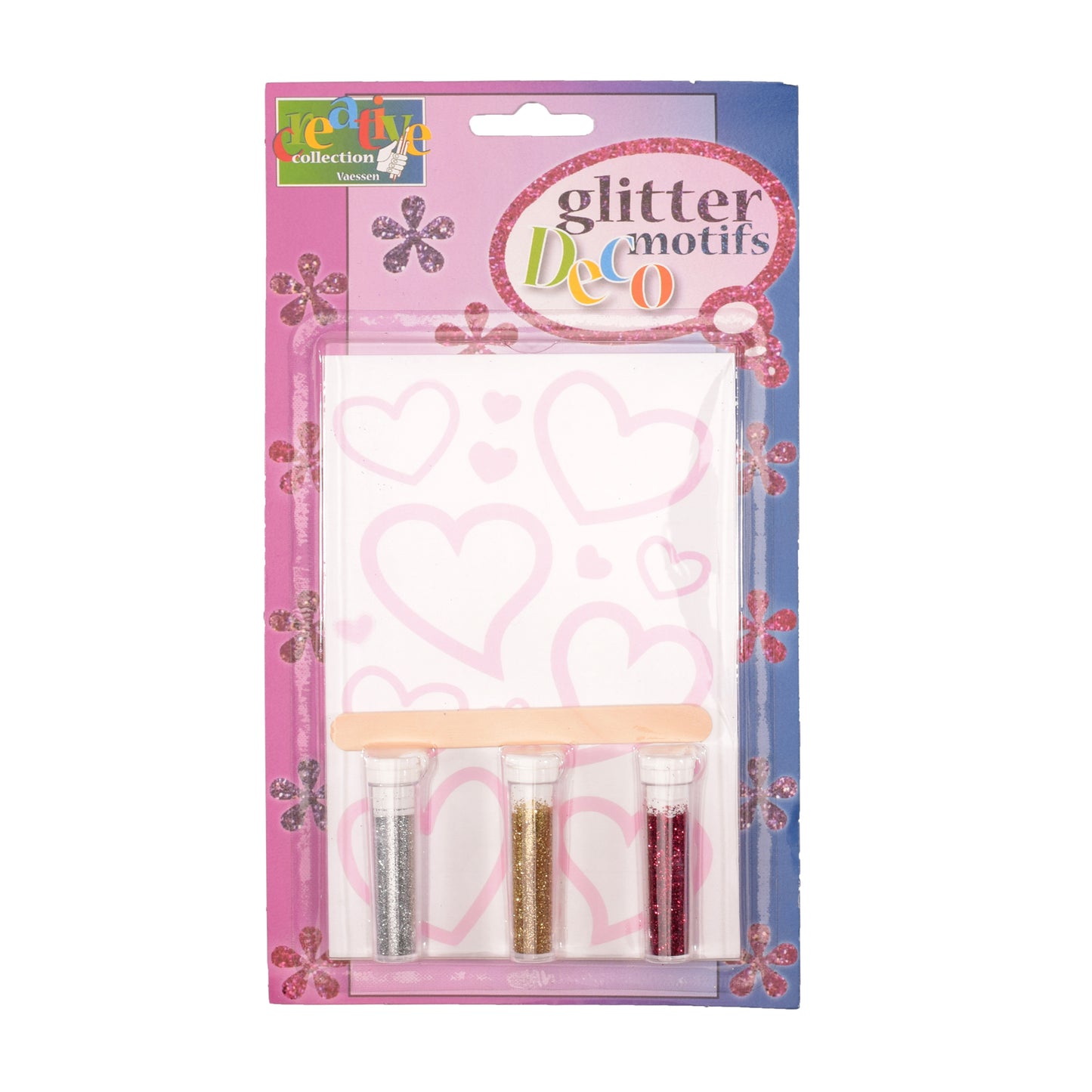 Vaessen creative • trasferibile + 3x cuori glitterati