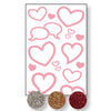 Vaessen creative • trasferibile + 3x cuori glitterati
