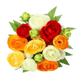 Mica decorations kunst boeket ranonkel oranje | 2 stuks - afbeelding 2