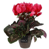 Planta artificial ciclamen rosa en maceta