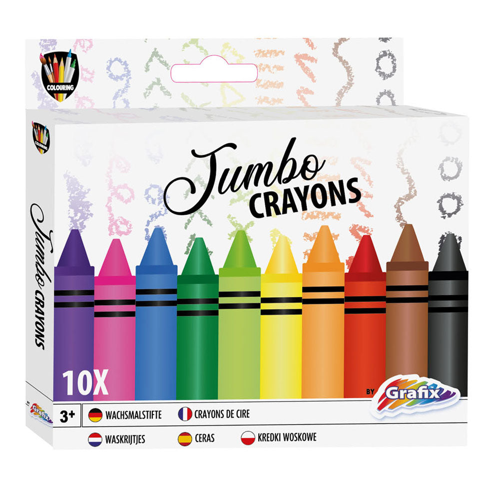 Grafix jumbo krijtjes artist, 10st.