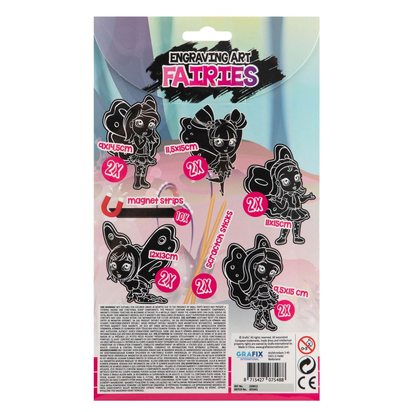 Scratch Set Magnet Fairies, 10st.