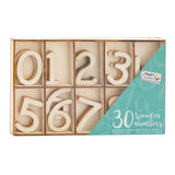 Creative craft group houten nummers, 30st. - afbeelding 1