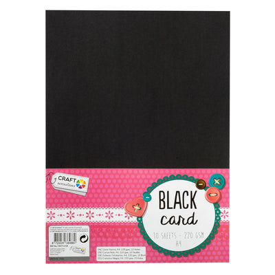 Creative Craft Group Hobby Cardboard Black A4, 10 hojas