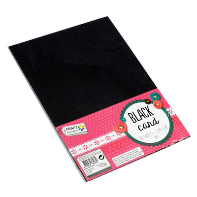 Creative Craft Group Hobby Cardboard Black A4, 10 hojas