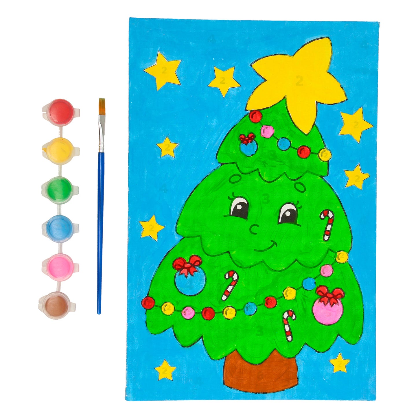 SIMA DI PITTURA CANVAS per numero - albero di Natale