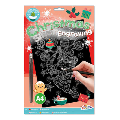 Gruppo di artigianato creativo Xmas Scratch Art A4