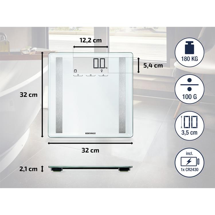 Soehnle Soehnle 63858 Sense Control 200 Digital Person Scale White