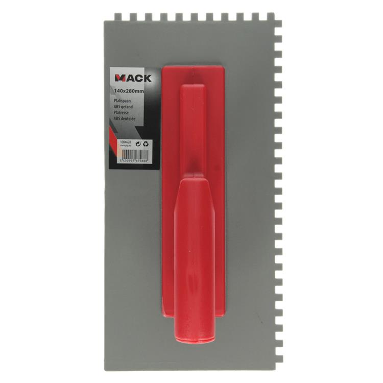 Mack 1004628 - llana de plastico 140x280mm dentada | 3 piezas
