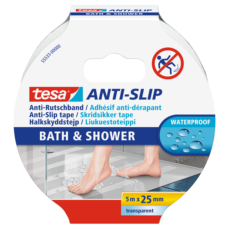 Tesa 1054866 - anti slip bad douche 5m x 25mm | 6 stuks