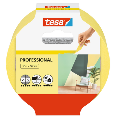 Tesa 1067631 - nastro da pittore professionale, 50 metri 30 mm | 6 pezzi