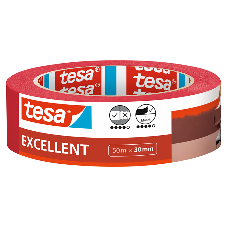 Tesa 1067555 - nastro da pittore ottimo 50 metri 30 mm | 10 pezzi